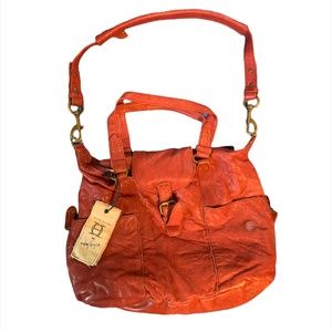 Red leather Olivia Harris Hobo bag
